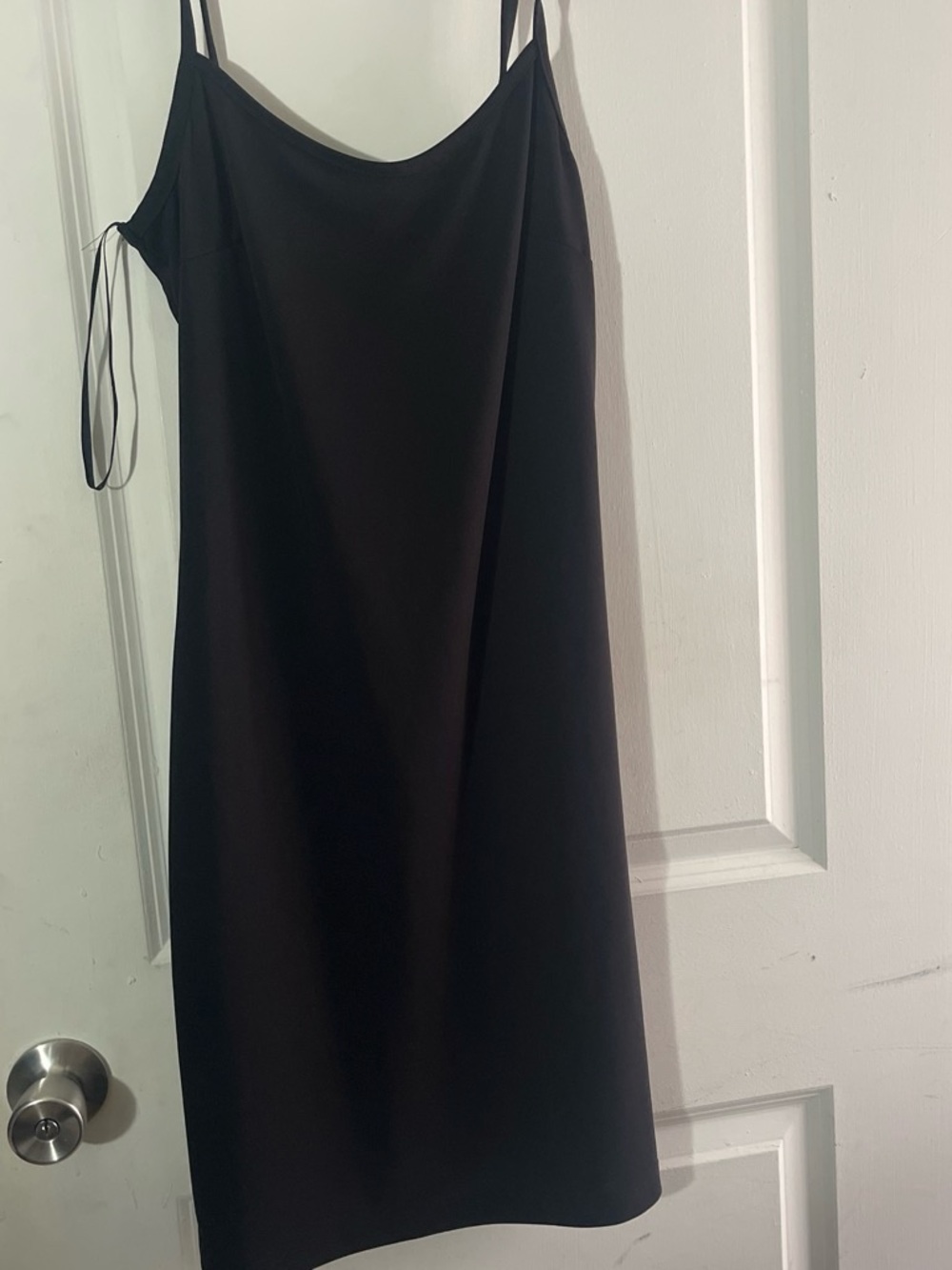 Vintage XOXO Black Midi Slip Dress with Spaghetti Straps